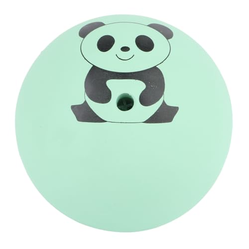 DAUZ Quietschende Hundespielzeugbälle, Glatt 2,0 Zoll. Panda Standard Latex Outdoor Bissfestes Haustierspielzeug für Hunde (Green) von DAUZ