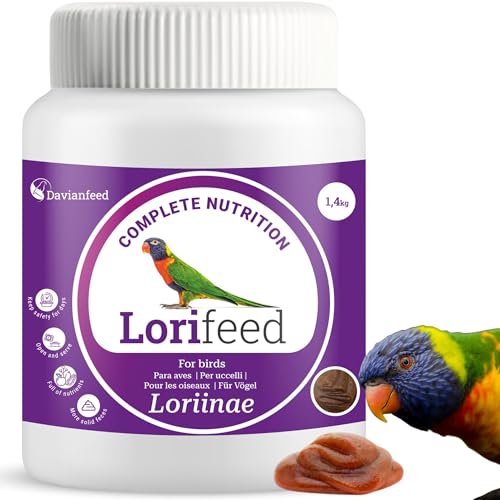 Lorifeed - Kompletter Loris-Nektar 1,4 kg - Futter für nektarfressende Vögel - Natürliche Formel - Premium-Qualität und Verdauungsgesundheit - Davianfeed von DAVIANFEED