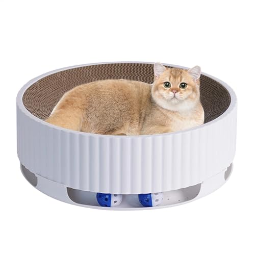 DAWCBVJQ 40x14cm Kratzbett Für Katzen, Katzenkratzer Aus Karton Schüsselförmige, Katzen Kratzbrett Rund, Kratzpappe Für Katzen, Ovale Kratzmatte Spielzeug, Große Kratzmatte Für Katzen Jeder Größe von DAWCBVJQ