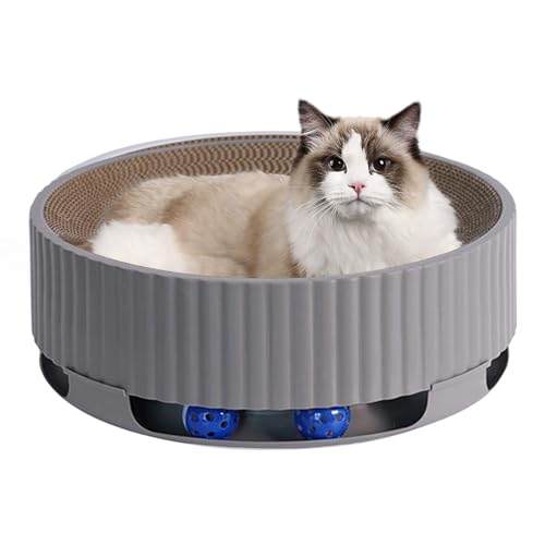 DAWCBVJQ 40x14cm Kratzbett Für Katzen, Katzenkratzer Aus Karton Schüsselförmige, Katzen Kratzbrett Rund, Kratzpappe Für Katzen, Ovale Kratzmatte Spielzeug, Große Kratzmatte Für Katzen Jeder Größe von DAWCBVJQ