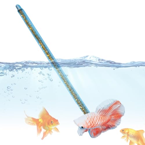 DAWCBVJQ Betta Trainingsstab, Fisch-Trainingsstab | Aquarium Betta Stick Spielzeug - Transparente Stab-Aquarium-Dekoration für Anfänger und erfahrene Fischbesitzer von DAWCBVJQ