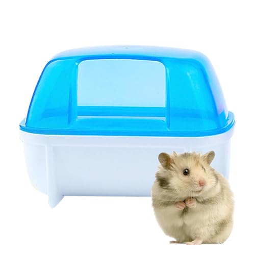 DAWCBVJQ Hamster-Sandbadbehälter, Hamstertoilette, Chinchilla-Staubbadhaus, abnehmbares Hamsterbad, Hamster-Klo, stabile Hamster-Badewanne, Toilette für Zwerghamster/Chinchilla von DAWCBVJQ