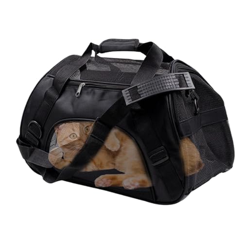 DAWCBVJQ Haustierträger für Katze, Hundeträgertasche | Faltbare Hundeträgertransportbeutel,Tragbares weichseitiges Tragetaschen mit verstellbarem Schultergurt, Haustierbedarf von DAWCBVJQ