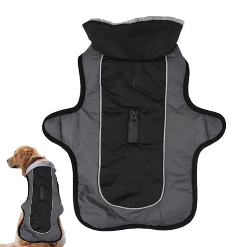 DAWCBVJQ Hundemantel,Hundewintermantel,Warme Winterjacke Weste | Winddichte, reflektierende Hundekleidung, Hunde-Schneejacken-Kleidung für große und mittelgroße Haustiere von DAWCBVJQ