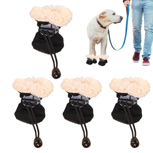 DAWCBVJQ Nicht-Schlupf-Hundestiefel, Welpenstiefel für kleine Hunde,Weiche Welpen-Schneestiefel | rutschfeste Hundeschuhe, wasserdichte Hundeschuhe für Schnee, Strand, Wandern, Camping von DAWCBVJQ