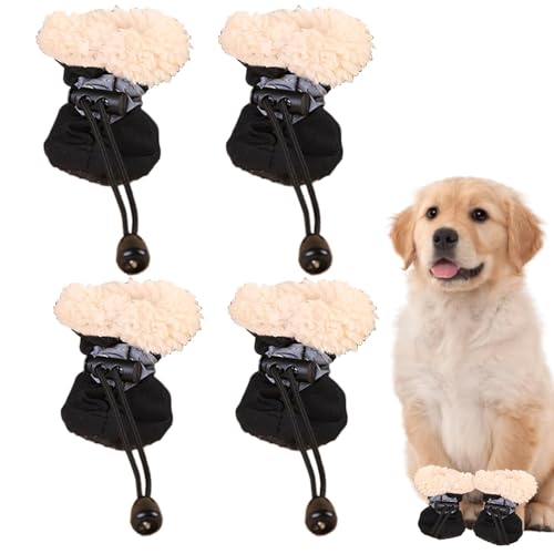 DAWCBVJQ Welpenstiefel für kleine Hunde, Hundestiefel, Pfotenschutz | Reflektierende Winter-Hundepfotenschutzschuhe,Rutschfeste Hundeschuhe, waschbare Hundestiefel für kleine und mittelgroße Haustiere von DAWCBVJQ