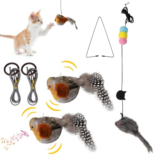 DAWRIS 3 Stück Interaktives Katzenspielzeug Elektrisches Katzenspielzeug Selbstbeschäftigung, Katzenspielzeug Interaktives Spielzeug für Katzen, Katzen Spielzeug Kitten Cat Toys for Indoor Cats von DAWRIS