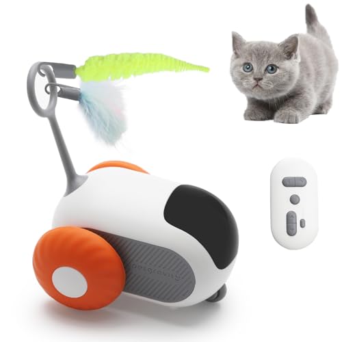 DAWRIS Katzenspielzeug Turbo Tail, Smart Auto Fernbedienung Elektrisches Katzenspielzeug, Drei Modi Interaktives Teazys Katzenspielzeug, Lassen Sie Ihre Katze glücklich spielen von DAWRIS