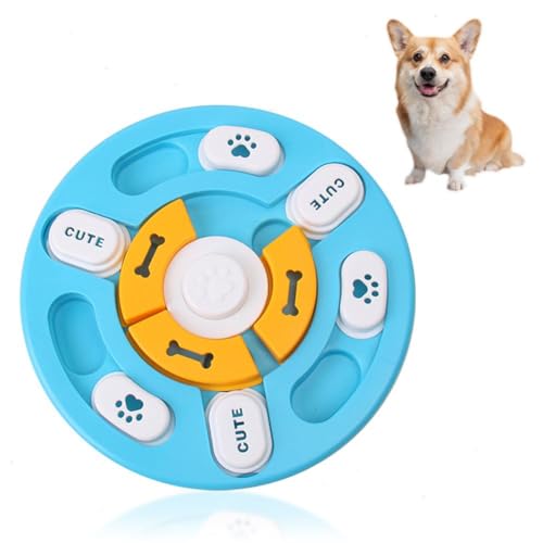 Interaktives Hundespielzeug, 4 Farben, interaktives Hunde-Anreicherungsspielzeug, Stimulations-Hunde-Puzzle-Futterspender, kreatives IQ-Training, Hundeleckerli-Puzzle für kleine, mittlere und große von DAYUANDIAN