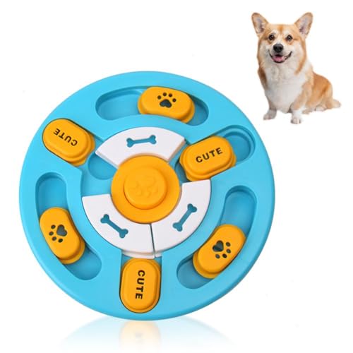 Interaktives Hundespielzeug, 4 Farben, interaktives Hunde-Anreicherungsspielzeug, Stimulations-Hunde-Puzzle-Futterspender, kreatives IQ-Training, Hundeleckerli-Puzzle für kleine, mittlere und große von DAYUANDIAN