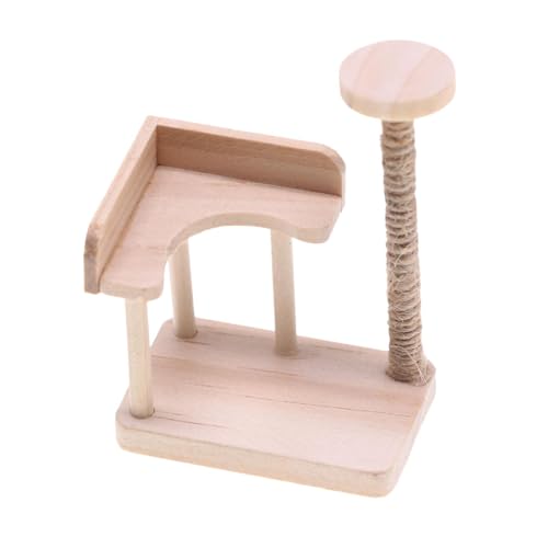 DAYUNSEN Cat Tree 1/12 Dollhouse Cat Climcat Scratch Post Scenes Cat Cake Toppers Cat Shelves And Perch For Architectural Micro Landscape, a/Style a von DAYUNSEN