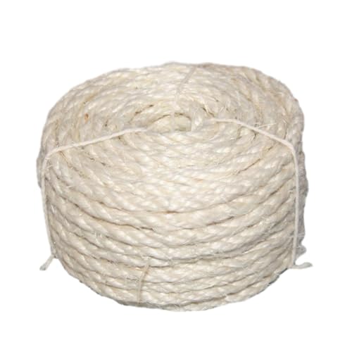 DAYUNSEN Kratzbaum 6Mmx20M Sisal Twine Seil Für Katze Kratzbaum Katze Klettergerüst Sisal Seil Handmade Diy Crafts, Weiß/White von DAYUNSEN