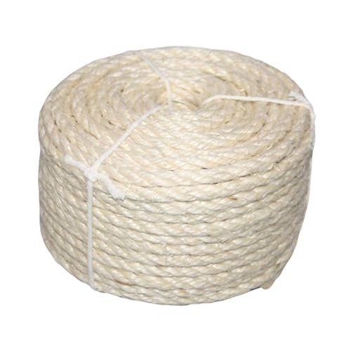 DAYUNSEN Kratzbaum Katze Sisal Seil Katzenkratzer Ersatz Seil Haustier Spielzeug Reparatur Gartenarbeit Katzentürme Reparatur Seil Für Möbel Türme, 8Mm X 50M/8Mm * 15M von DAYUNSEN