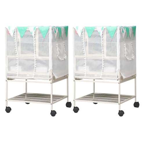 DAYnagh 2PCS Waschbare Vogelkäfig Splash Net Abdeckungen Für Große Vogel Käfig Kleine Haustier Käfig Antimosquito Barriere Urin Streuen Schutz von DAYnagh