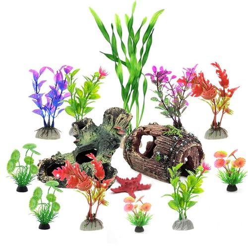DAYnagh Realistische Bäume, Aquarien, Dekoration, natürliche Aquascapes, Ornamente für Aquarien in verschiedenen Größen, 14 Stück DAYnagh Realistische Bäume, Aquarien, Dekoration, natürliche Aquascapes, Ornamente für Aquarien in verschiedenen Größen, 14 Stück von DAYnagh