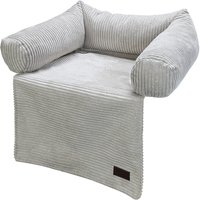 Designed by Lotte Couchkissen Ribbed, hellgrau - ca. L 50 x B 45 x H 13,5 cm von DBL