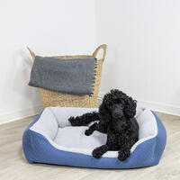 Schecker Hundebett Dornumersiel [105 x 80 cm - Dunkelblau / Grau] von DBM DIS Ticaret VE Mumessillik LTD STI