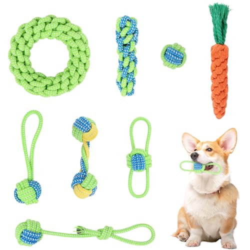 8 Stück Hunde Kauspielzeug Seil, Interaktives Kauspielzeug, Robustes Hundespielzeug, Mehrere Farben Hundespielzeug Knoten Tau, Geflochtene Hundeseile Spielzeug für Welpen Kleine Mittelgroße Hunde 8 Stück Hunde Kauspielzeug Seil, Interaktives Kauspielzeug, Robustes Hundespielzeug, Mehrere Farben Hundespielzeug Knoten Tau, Geflochtene Hundeseile Spielzeug für Welpen Kleine Mittelgroße Hunde von DBTW