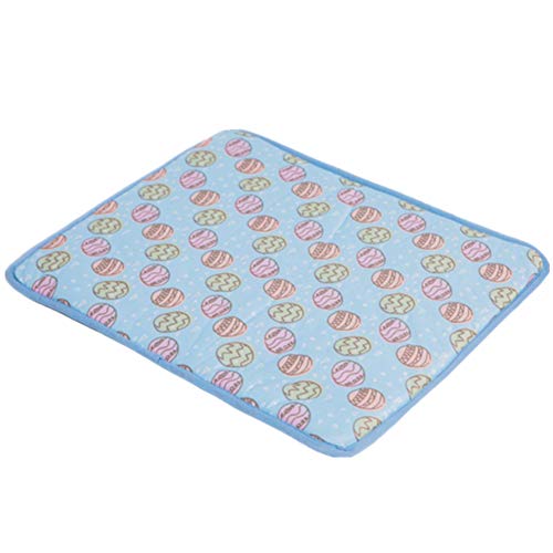 DC CLOUD Kühlmatte Hunde Hund Kühlmatte Katzenkühlmatte Kaninchenkühlmatte Haustier Mat Coole Hundematte Hundeauflagen-Training Hund Kühlen Pad Hund Cool Mat Blue,M von DC CLOUD