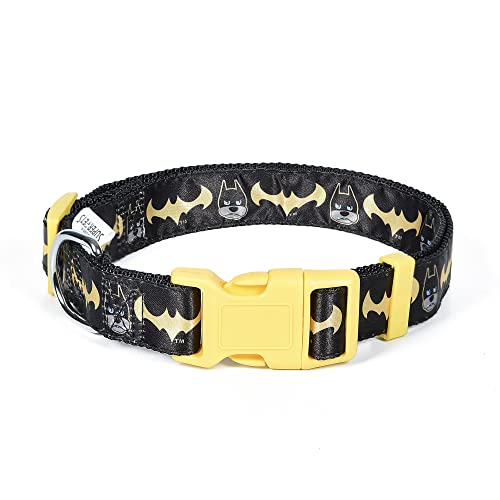 DC Comics League of Super-Pets Ace Batman Hundehalsband, groß, offiziell lizenziert, DC League of Super-Pets Hundehalsband, großes Hundehalsband, DC League of Super-Pets Ace Bat Hound Batman-Stil mit von DC Comics