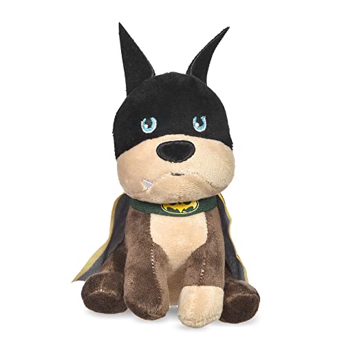 DC Comics Superpets Ace Plüsch-Knochen mit Quietschknochen, 15,2 cm, Ace-Hundespielzeug aus Superpets-Film, Batman-Logo, Kauspielzeug, DC Hundespielzeug Zubehör von DC Comics