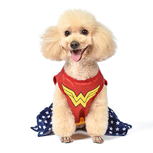 DC Comics Wonder Woman Hundekostüm Groß | Bestes DC Comics Wonder Woman Halloween Kostüm für große Hunde | Offizielles Wonder Woman Hundekostüm für Haustiere Halloween von DC Comics