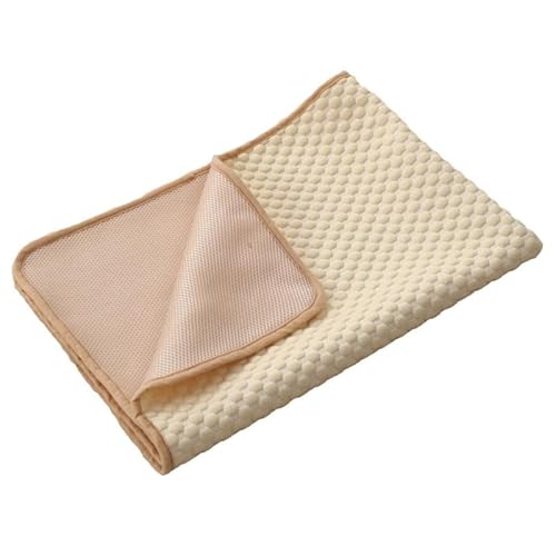 DCNIYT Kühlmatte für Hunde für den Sommer, Eiskissen, Katze, atmungsaktiv, waschbar, Sofa, atmungsaktiv, Haustier-Hundebett, Autositzkissen, Sofa (Gelb, Größe S 50 x 40 cm) von DCNIYT