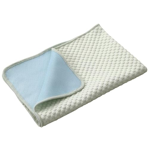 DCNIYT Kühlmatte für Hunde für den Sommer, Eiskissen, Katze, atmungsaktiv, waschbar, Sofa, atmungsaktiv, Haustier-Hundebett, Autositzkissen, Sofa (Grün, Größe S 50 x 40 cm) von DCNIYT