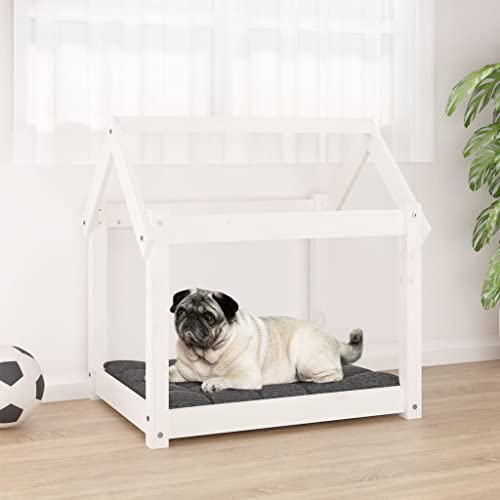 DCRAF Home Products-Hundebett weiß 71x55x70 cm Kiefer massiv von DCRAF