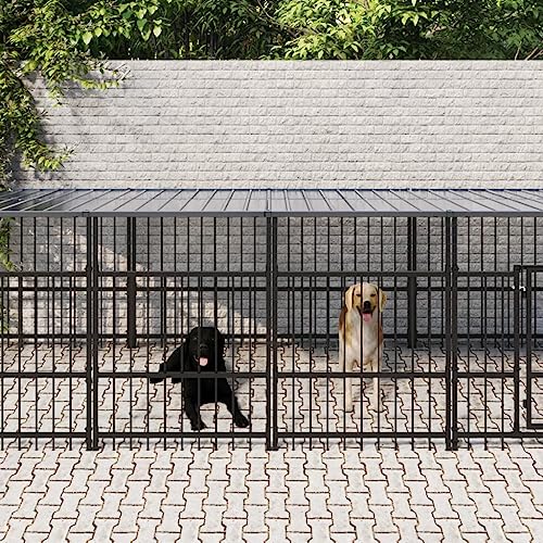Startseite Möbel Outdoor Hundehütte mit Dach Stahl 13,14 m² von DCRAF