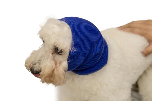 DDFS Hunde-Kopfmanschettenwärmer, Ohrenschützer für Haustiere, medizinische Ohrenschützer ohne Klappe, Ohrwickel für Hunde bei Hämatom, Blau, Größe M von DDFS