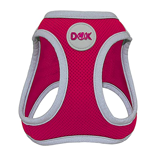 DDOXX Brustgeschirr Air Mesh, Step-In, reflektierend | viele Farben | für kleine, mittlere & mittelgroße Hunde | Hunde-Geschirr Hund Katze Welpe | Katzen-Geschirr Welpen-Geschirr | Pink, M von DDOXX