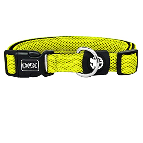 DDOXX Hundehalsband Air Mesh, verstellbar, gepolstert | viele Farben | für kleine & große Hunde | Halsband Hund Katze Welpe | Hunde-Halsbänder | Katzen-Halsband Welpen-Halsband klein | Gelb, XS von DDOXX