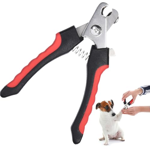 DDOXX Krallenschere für Hunde - zum präzisen Schneiden von Krallen - aus hochwertigem Material - Krallenschere für Hunde - inkl. Nail Scissor für Hunde, Katzen - rot von DDOXX