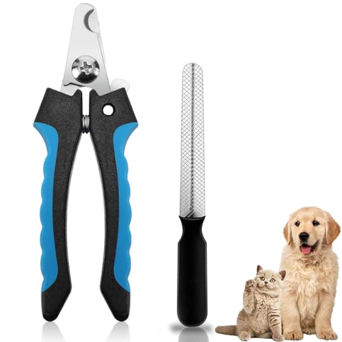 Nagelknipser und Trimmer für Hunde und Katzen, professioneller Nagelknipser für dicke Nägel, einfach zu schneiden, mit gratis Nagelfeile für große und kleine Tiere von DDSHUN