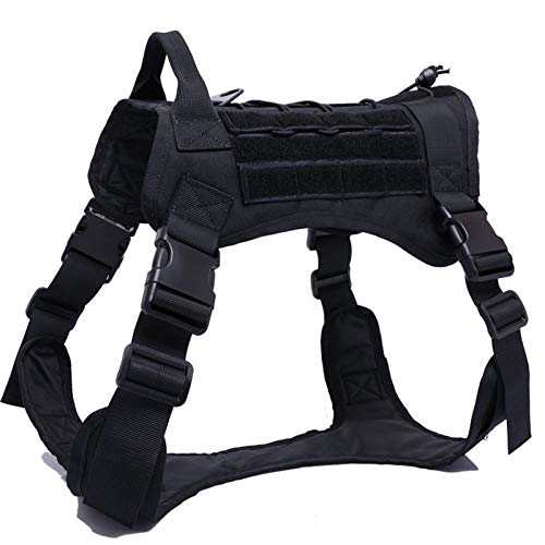 Militärische Taktische Hundejagd-Hundeweste Hundegeschirr-Weste for Das Gehen, Das Jagd-Taktische Militär Wandert Waistcoat (Color : Black, Size : XL) von DDSP
