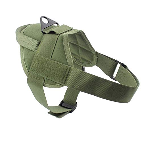 Tactical Jagd-Hundegeschirr Vest Patrol Militärisches Trainingshundeweste Mit Handgriff for Service-Hund ErwachseneTaktische Weste männlich Outdoor Camping (Color : Green) von DDSP