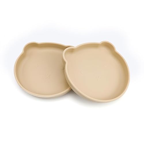 2 Stücke Cat Bowl, DEANKEJI Katzenteller 350ML, Silikon Katzennäpfe, mit Saugnapf, Flache Katzenohrform Katzennäpfe für Hunde, Katzen, Hasen, für Trockenfutter und Nassfutter von DEANKEJI