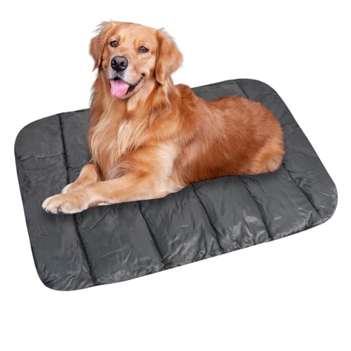 Hundematte Faltbare Große Hunde Decke Camping Decke Wasserdichte Tragbares Matratze Hundematte Haustiere Picknickdecke Reisedecke Hundesofa für Camping, Outdoor-Reisen, Auto, Boden 110*76cm (Grau) von DEARBAG