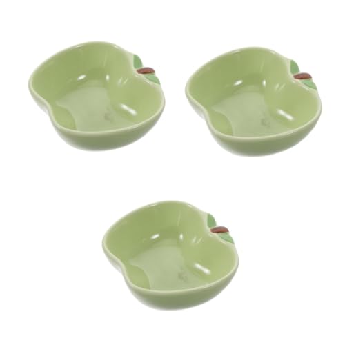 DEARMAMY 3st Hamsterschale Aus Keramik Igel Wasserschale Kleiner Wassernapf Für Haustiere Wasserschale Aus Keramik Fressnapf Für Meerschweinchen Ratten-keramikschale Futternapf Light Green von DEARMAMY