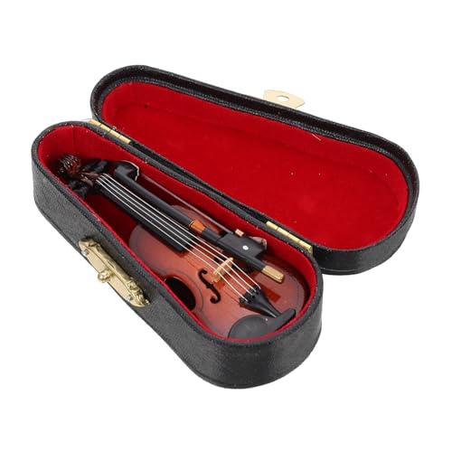 DECHOUS 1 Set Miniatur Violine Modell Aus Holz Realistische Violine Requisite Für Studiofotografie Dekoration Und Sammlungen Kleinste Violine Der Welt Einzigartiges von DECHOUS