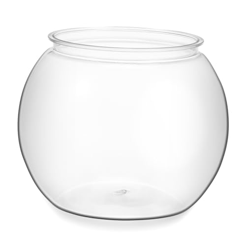 DECHOUS Glas Kunststoff-Fischglas Mini-Betta- Kleines -Tank Vase Topfhalter Blasenschale Pflanzenterrarium Kugelblume Blumentopf Für Süßigkeiten Partybevorzugung A Obstschale von DECHOUS