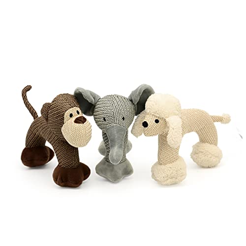 DECOMELODY 1Stk Haustierspielzeug mit Quietschern knete kauspielzeug Soft Toy Zahnungsspielzeug chew Toy Affenspielzeug Hund zäh kauen bissfestes Plüschspielzeug Coffee von DECOMELODY