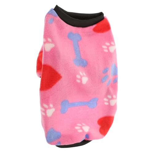 DECOMELODY 1Stk Haustierweste hundemantel Dog Raincoat hundekleider hundepullover Haustierbekleidung Kühlweste für Hunde Jacke Haustierpflege Kätzchen Kostüm Flanellweste für Haustiere Rosa von DECOMELODY