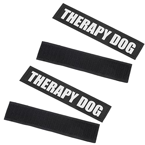 DECOMELODY 2 Paar Geschirr mit handhaben Hundehalsbänder für mittelgroße Hunde Haken Hundezucht therapiehund Haustier Hundegeschirr Patches Westenpatches für Hunde Pu Black von DECOMELODY