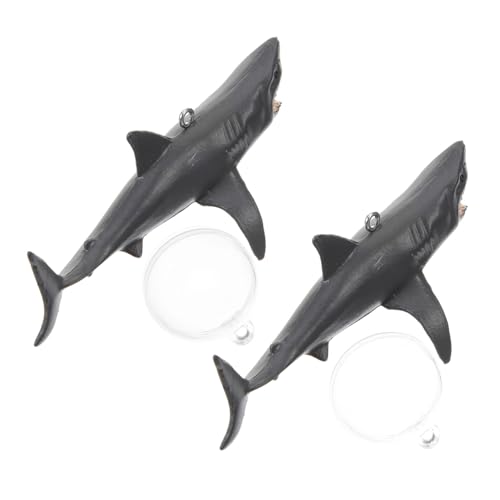 DECOMELODY 2 Sätze Aquarium-hai-Dekoration Solarteichpumpe Schwimmende Dekorationen Für Aquarien Dekorationen Für Aquarienzubehör Vakuum Aquarium-Ornament Schwimmend Kühler Schwimmbad Duo PVC von DECOMELODY