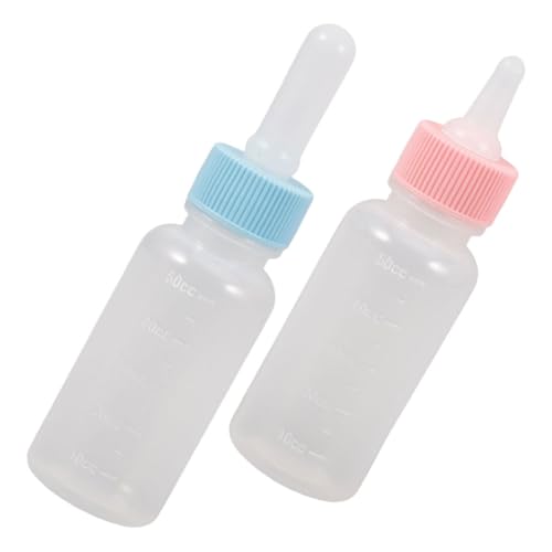 DECOMELODY 2 Stück Welpen-futterflasche, Kätzchen-Milch-futterflasche, Ziegen-futterflasche, Kleintier-Wasser-futterflasche, Baby-Hunde-stillflasche Für Tierbabys, Haustier-Stillzeit von DECOMELODY