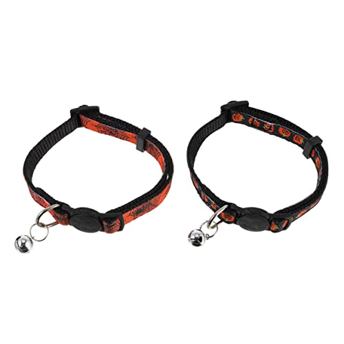 DECOMELODY 2st Halloween-haustierhalsbänder Haustiere Halloween-kätzchen Xs Hund Halter Für Katzenhalsband Halloween-Hund Süßes Haustier Halloween-welpen-Fliege Stark Für Katzen Doppelt Nylon von DECOMELODY