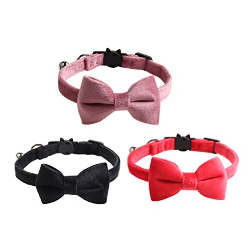 DECOMELODY 3pcs Bowtie Cat Collars Verstellbare Pet Collars Pretty Pet Dog Dekorationen von DECOMELODY