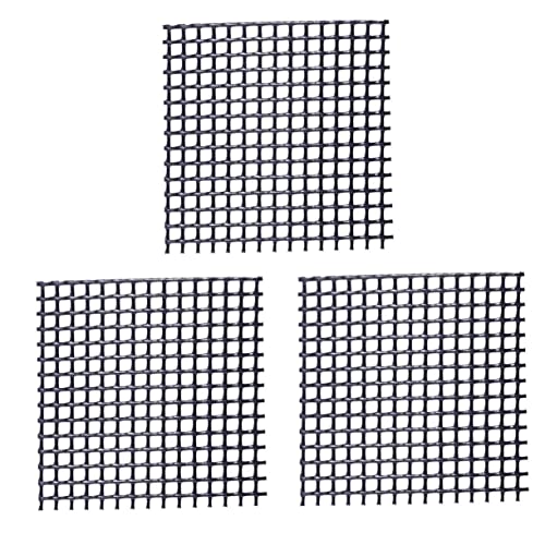 DECOMELODY 50 Stück Mesh-Pad für Blumentöpfe Poolnetze Schwimmbad Blumentopf-Loch-Netzpolster drainagematte abtropfen Matte blumenbank für draußen Topfunterlagen Blumentopfgitter Black von DECOMELODY